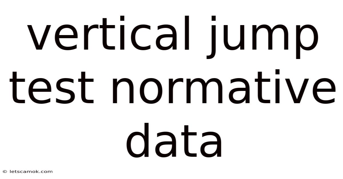 Vertical Jump Test Normative Data