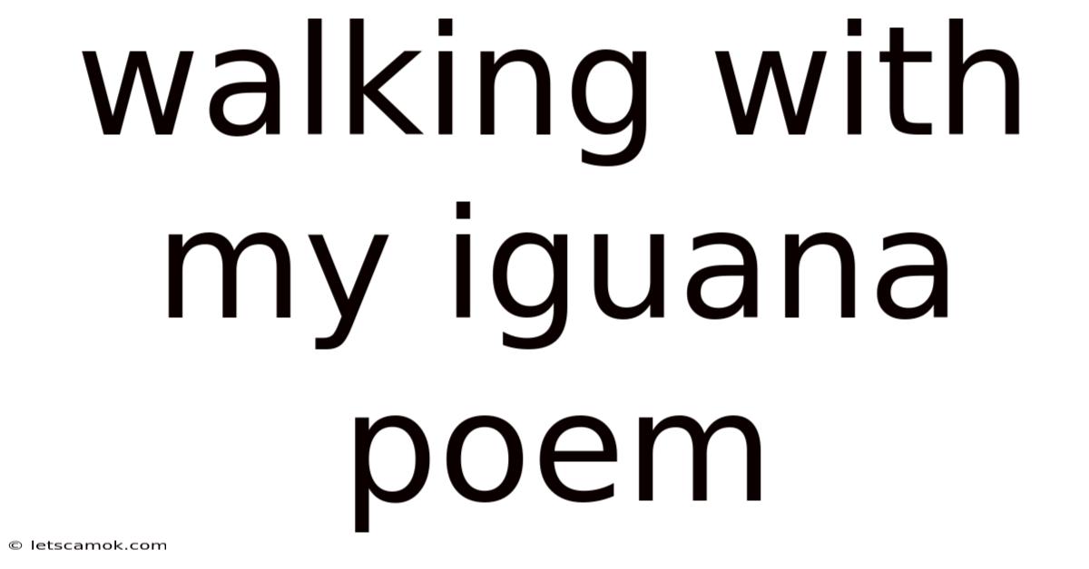 Walking With My Iguana Poem