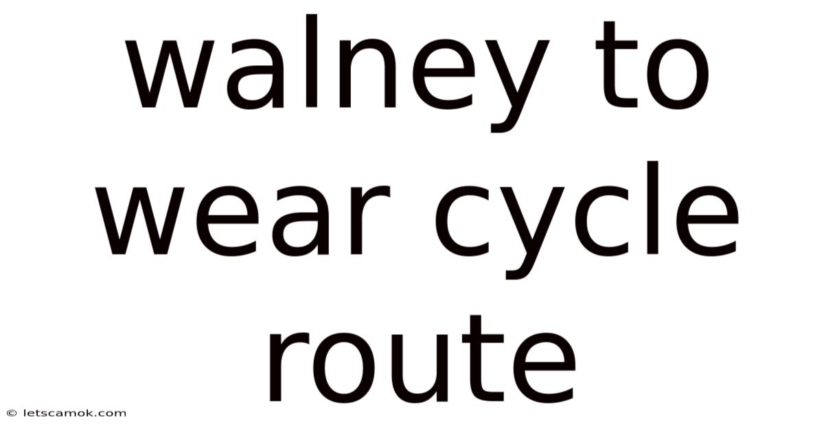 Walney To Wear Cycle Route