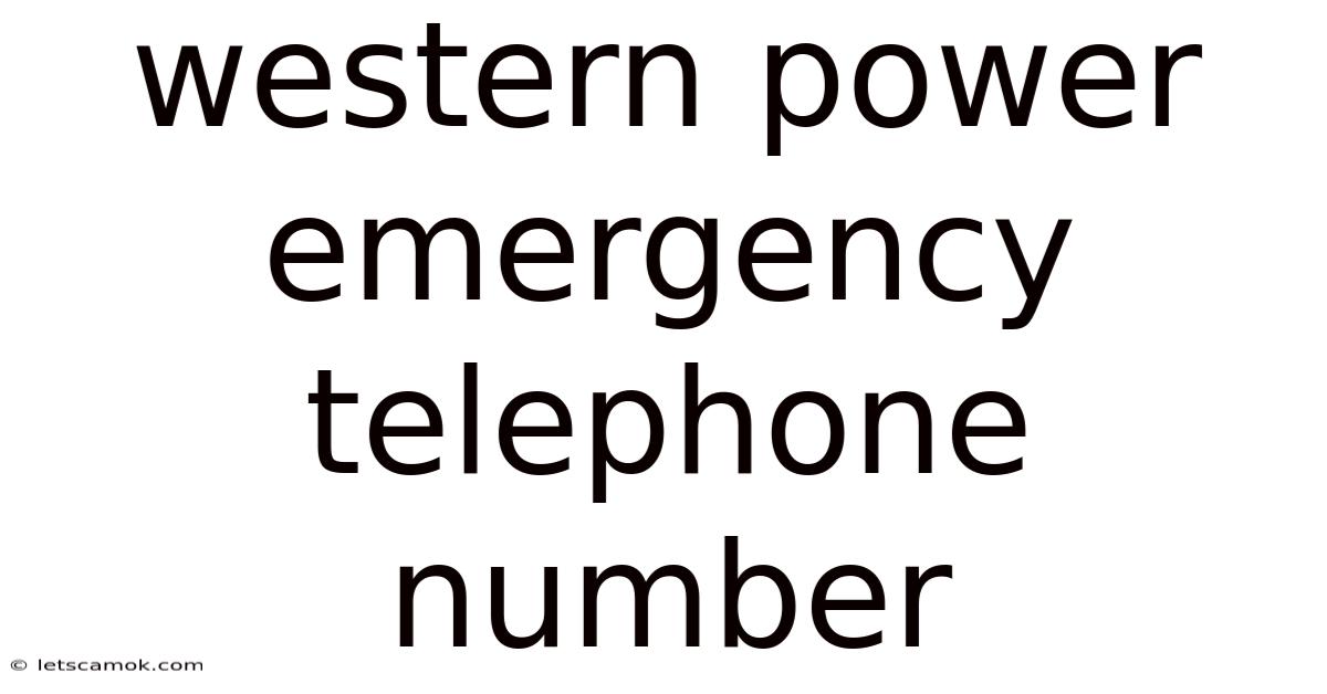 Western Power Emergency Telephone Number