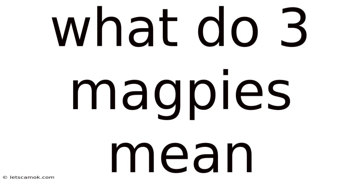 What Do 3 Magpies Mean