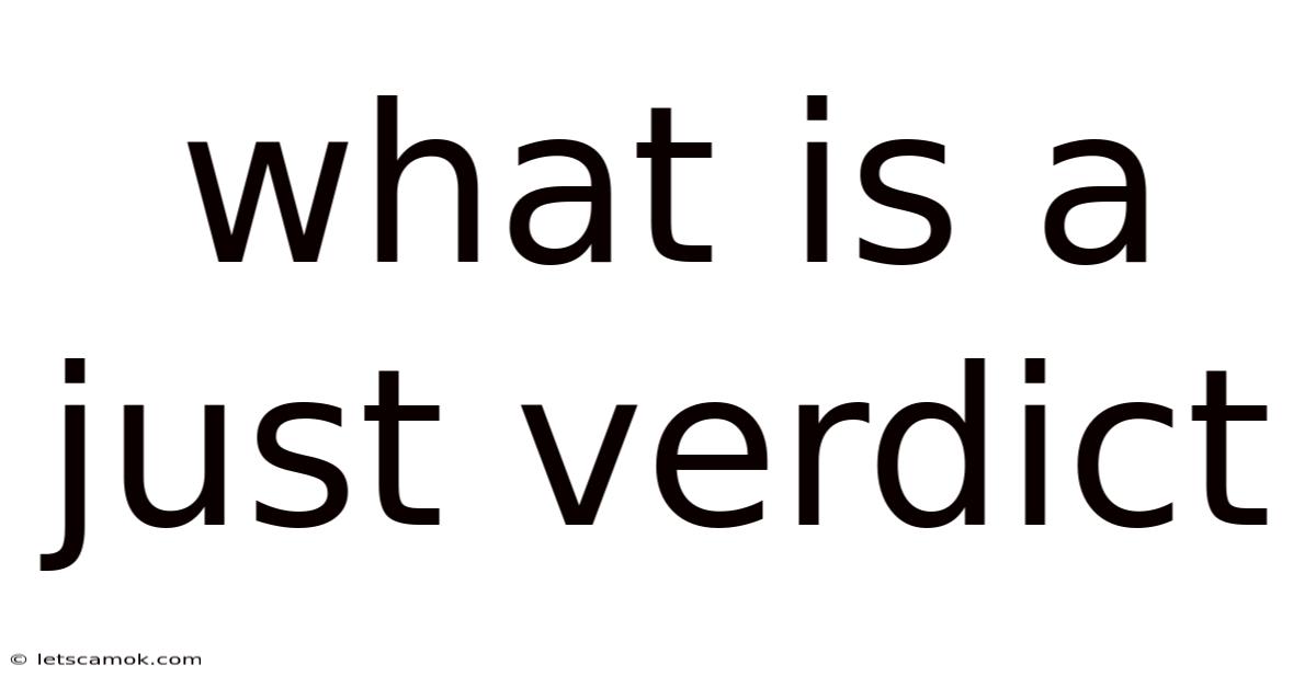 What Is A Just Verdict