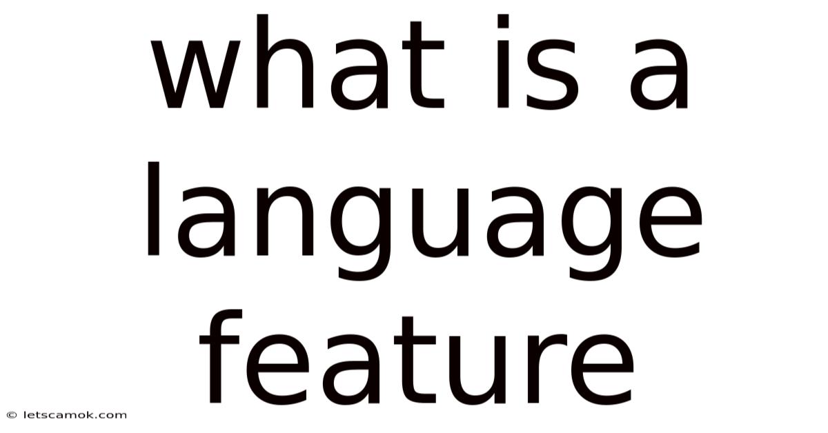What Is A Language Feature