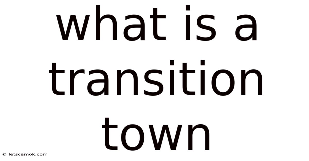 What Is A Transition Town