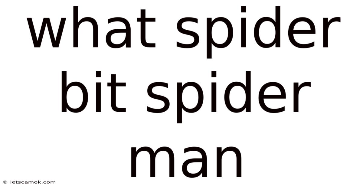 What Spider Bit Spider Man