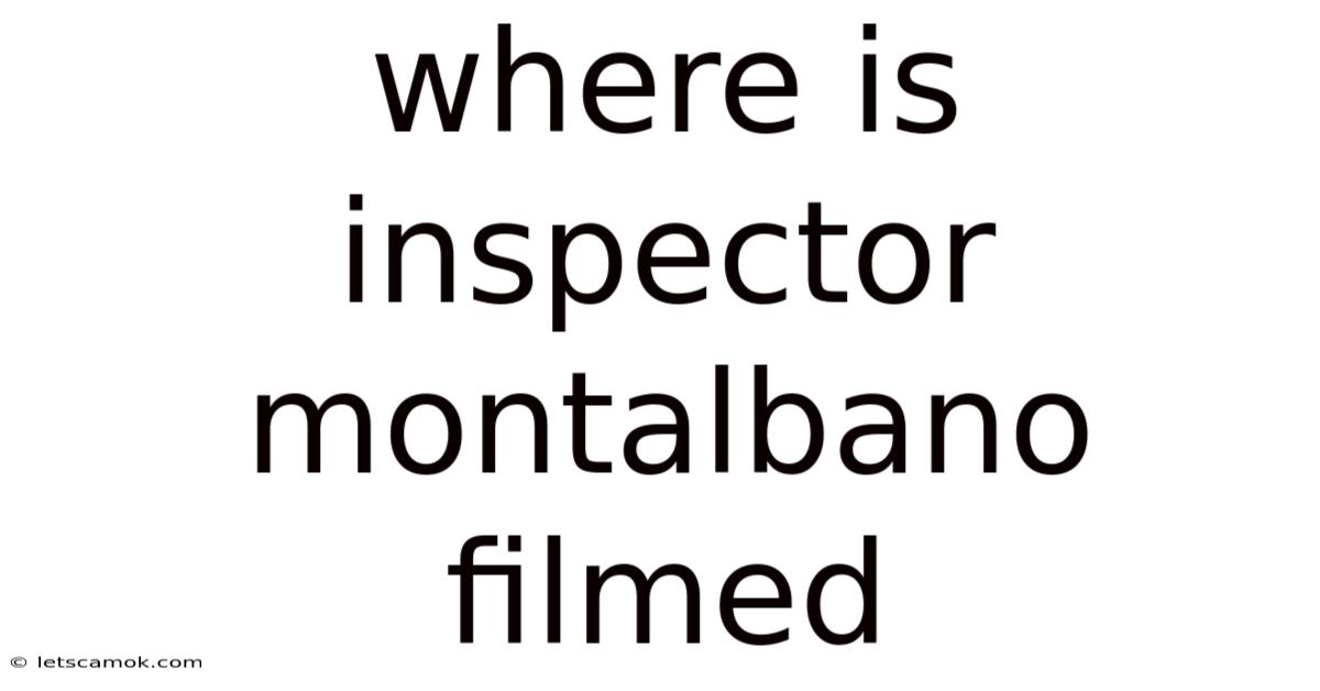 Where Is Inspector Montalbano Filmed