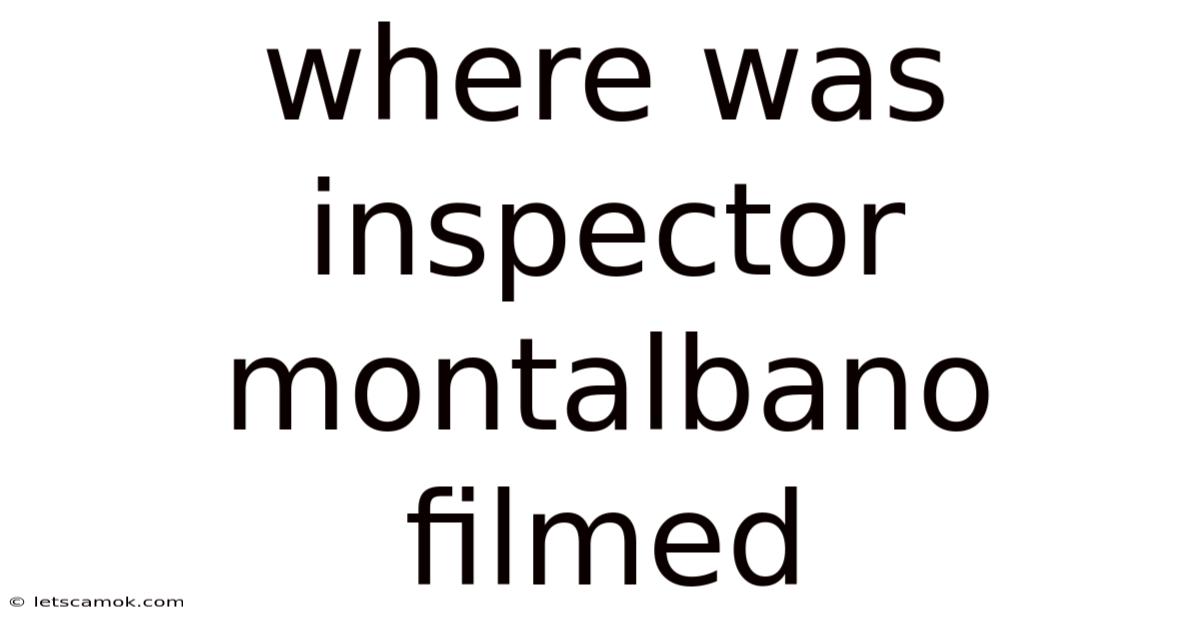 Where Was Inspector Montalbano Filmed