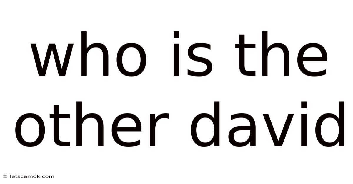 Who Is The Other David