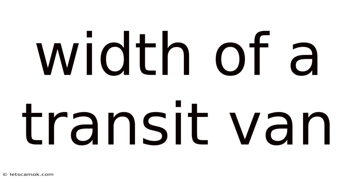 Width Of A Transit Van