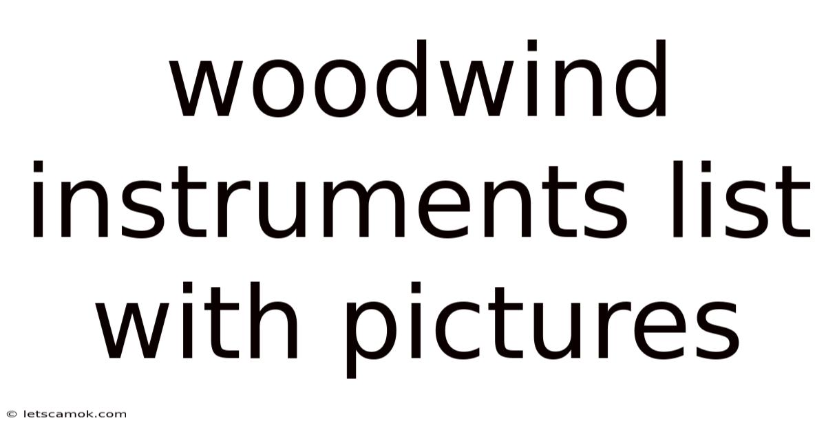 Woodwind Instruments List With Pictures