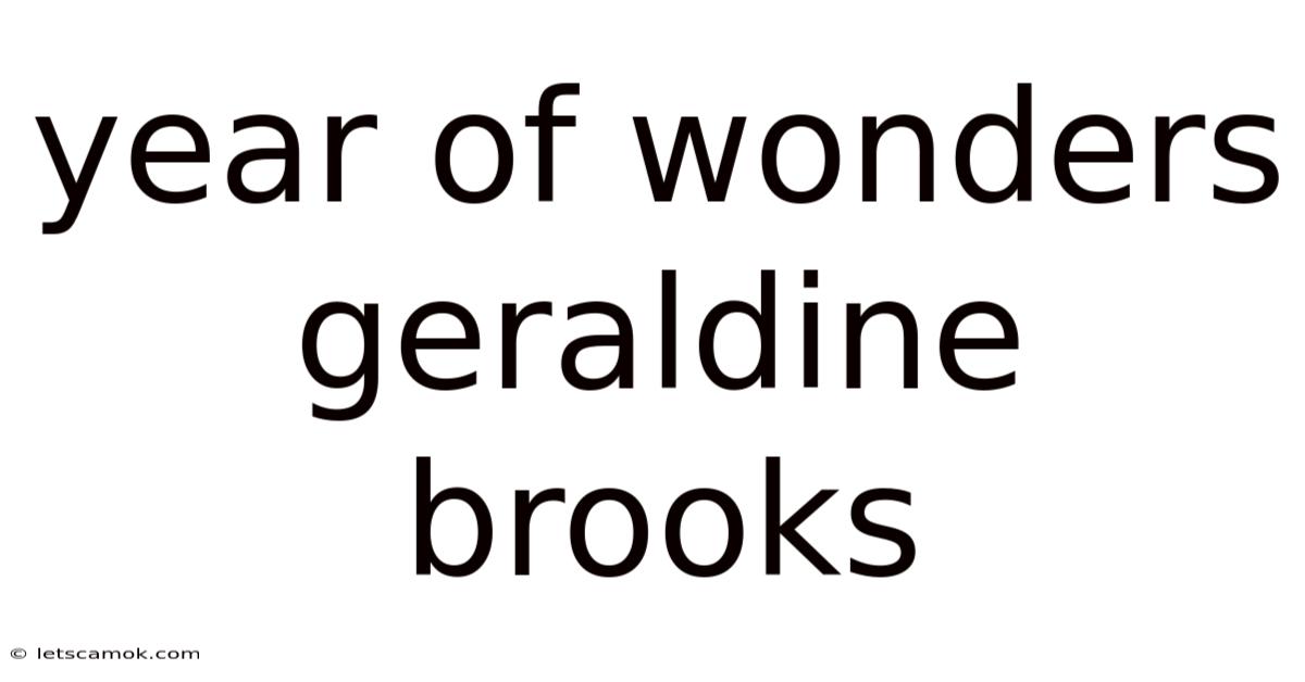 Year Of Wonders Geraldine Brooks